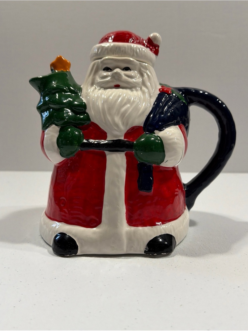 Hermitage Pottery Santa Tea Pot 1994  Limited Edition. Read Desc
